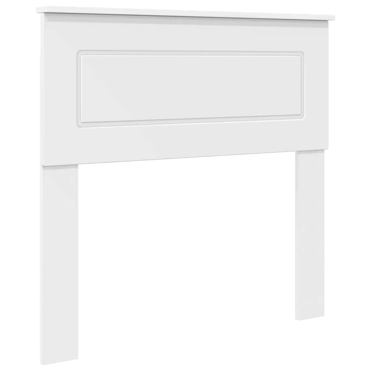 White Engineered Wood Headboard Modern Bedroom Furniture Rectangular Design