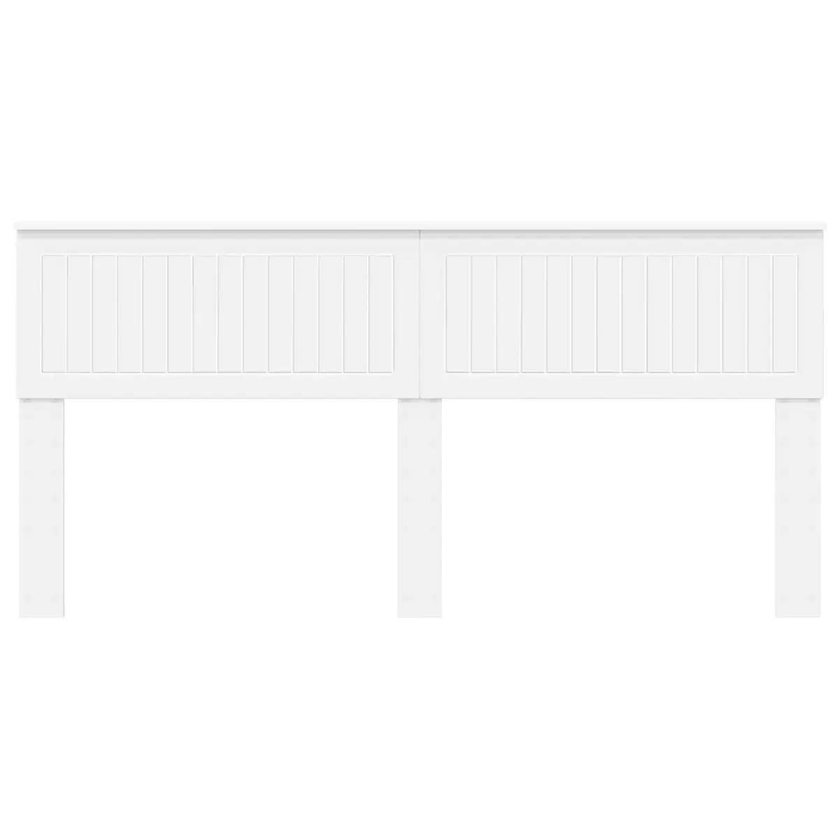 Engineered Wood Headboard Minimalist Bedroom Furniture Rectangular White