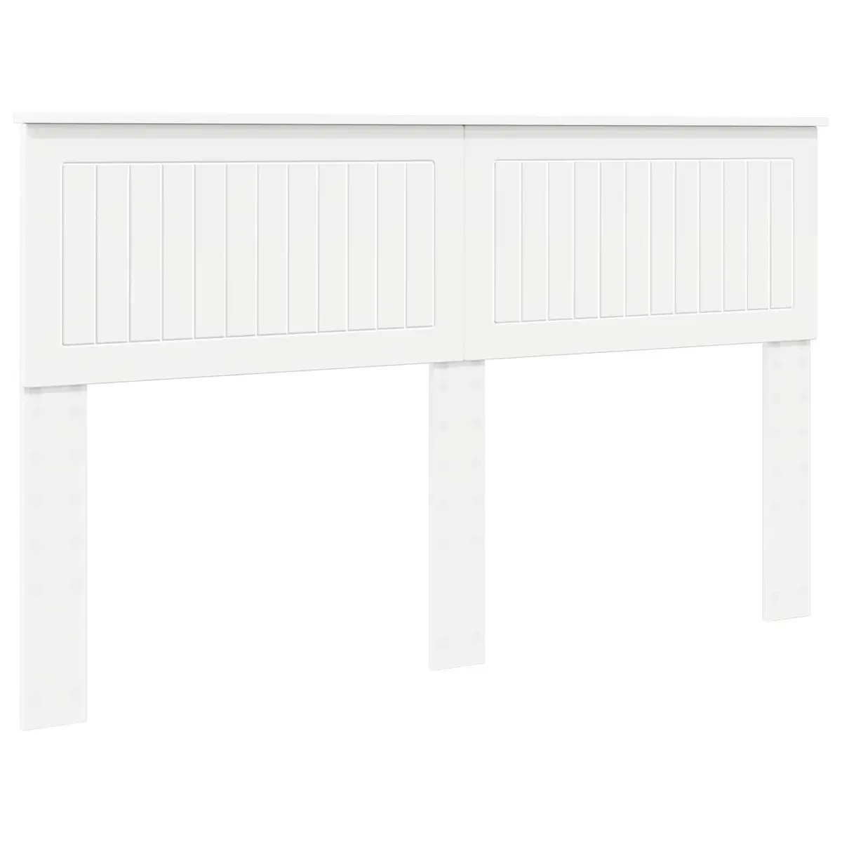 White Engineered Wood Headboard Modern Minimalist Bedroom Furniture Rectangular