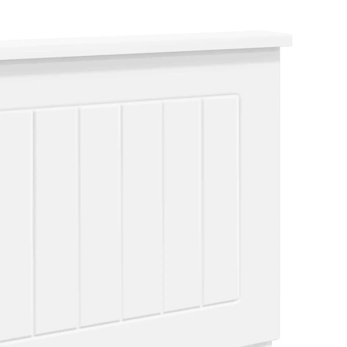 White Engineered Wood Headboard Modern Minimalist Bedroom Furniture Rectangular