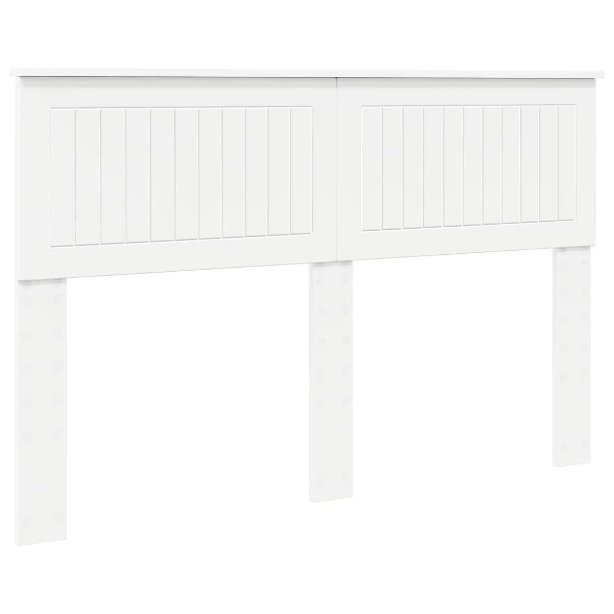 White Engineered Wood Headboard Modern Minimalist Bedroom Furniture Rectangular