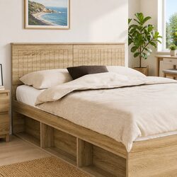 Warm and Reliable Brown Headboard for Bedroom Use
