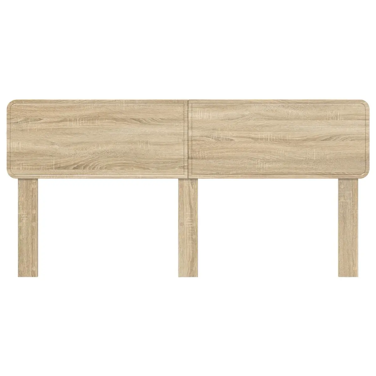 Modern Headboard Brown Engineered Wood Frame Bedroom Furniture Minimalist Design