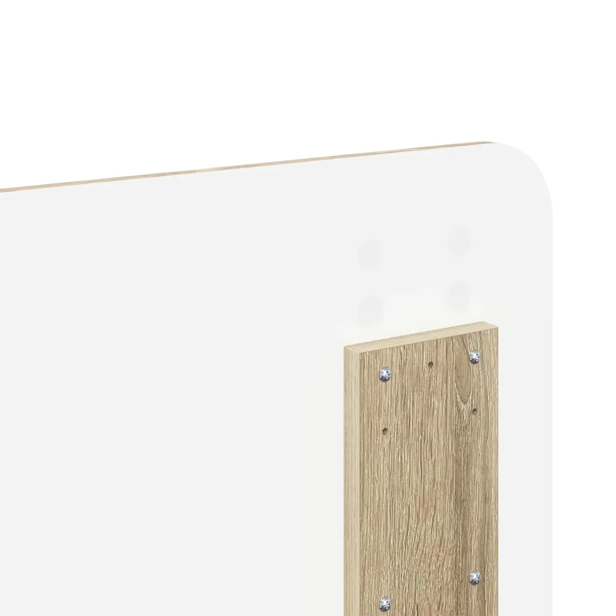 Modern Headboard Brown Engineered Wood Frame Bedroom Furniture Minimalist Design