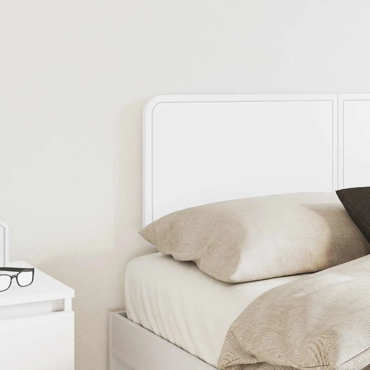 Engineered Wood Headboard Modern Minimalist Bedroom Furniture White