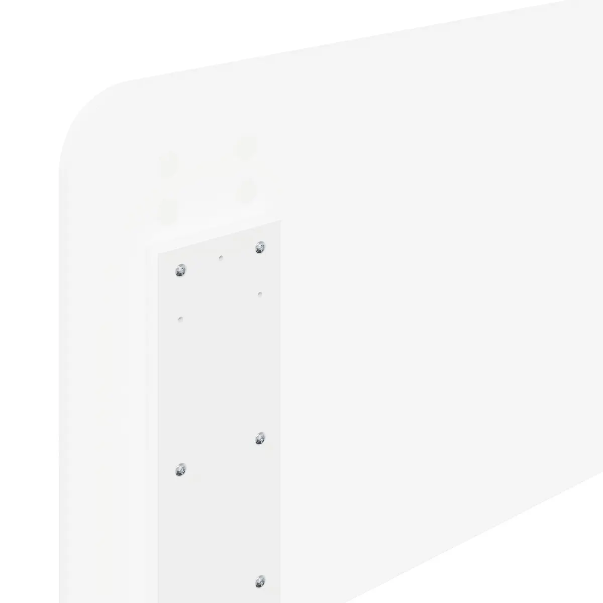 White Engineered Wood Headboard Modern Minimalist Design Bedroom Furniture