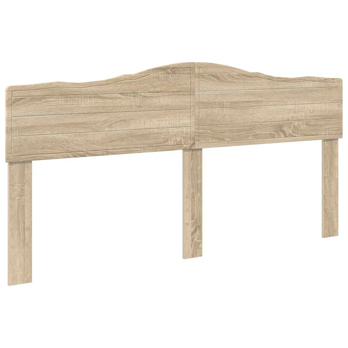 Headboard Sonoma Oak Engineered Wood Modern Bedroom Furniture Brown Rectangular