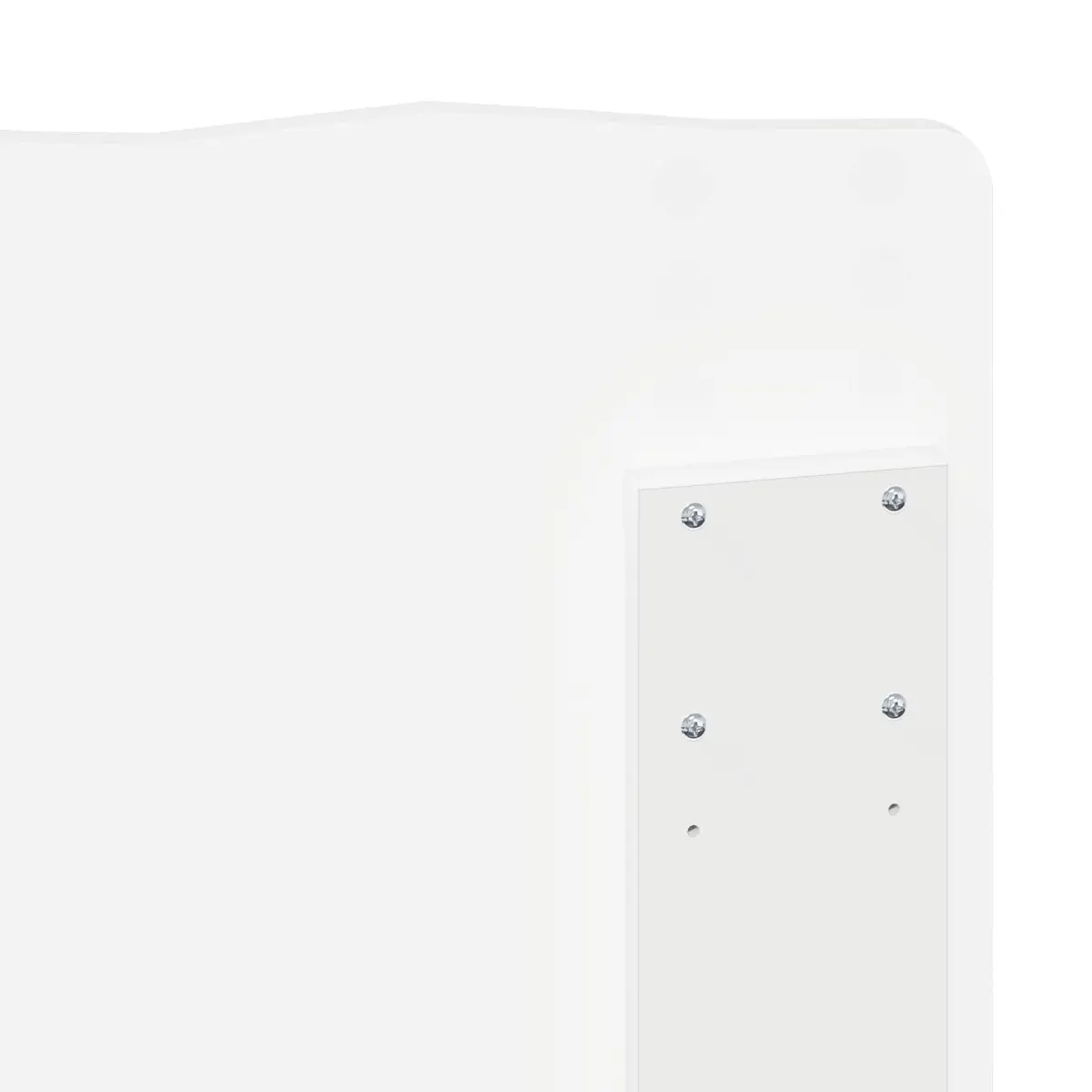 White Engineered Wood Headboard Modern Minimalist Bedroom Furniture Rectangular