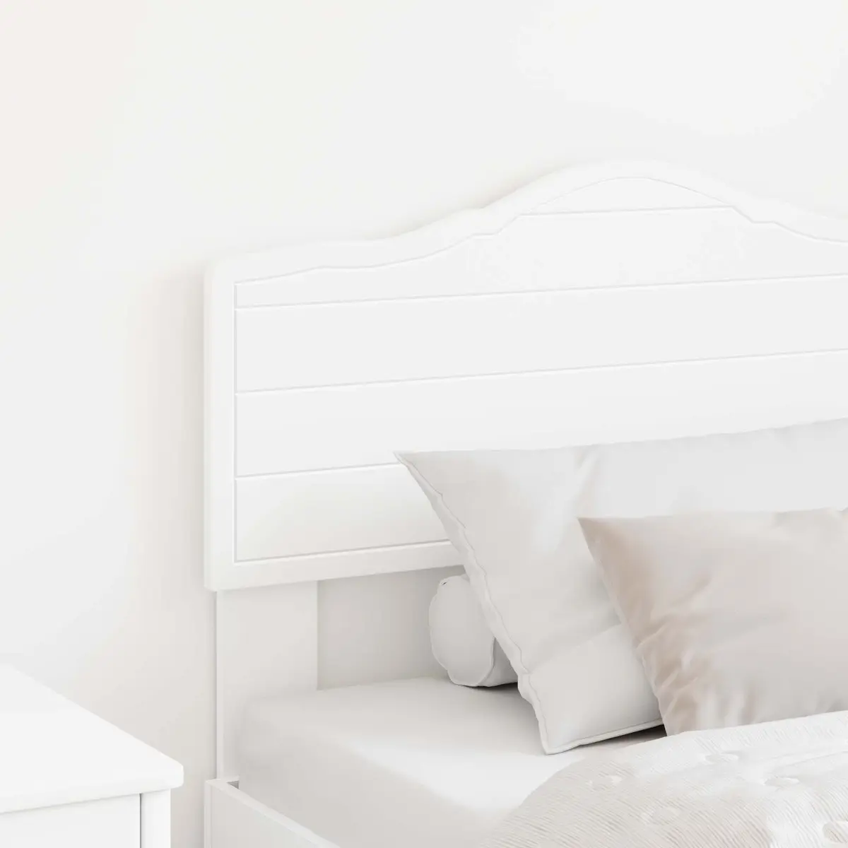 White Headboard for Minimalist Bedrooms