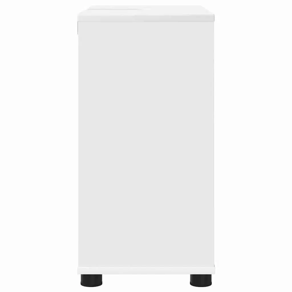 Bathroom Basin Cabinet Modern Storage 60cm White Engineered Wood