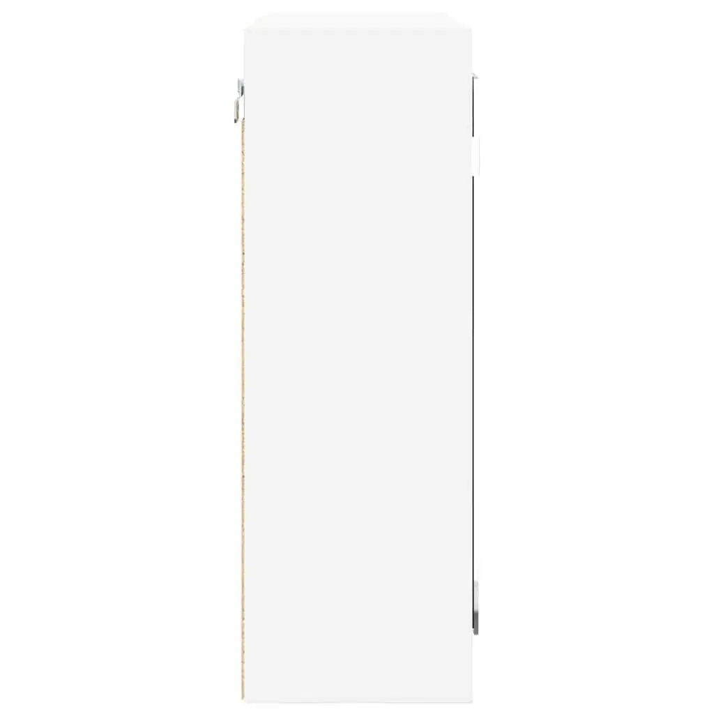 Bathroom Cabinet Wall-Mounted Mirror Unit Storage Engineered Wood White 60x20x60 cm