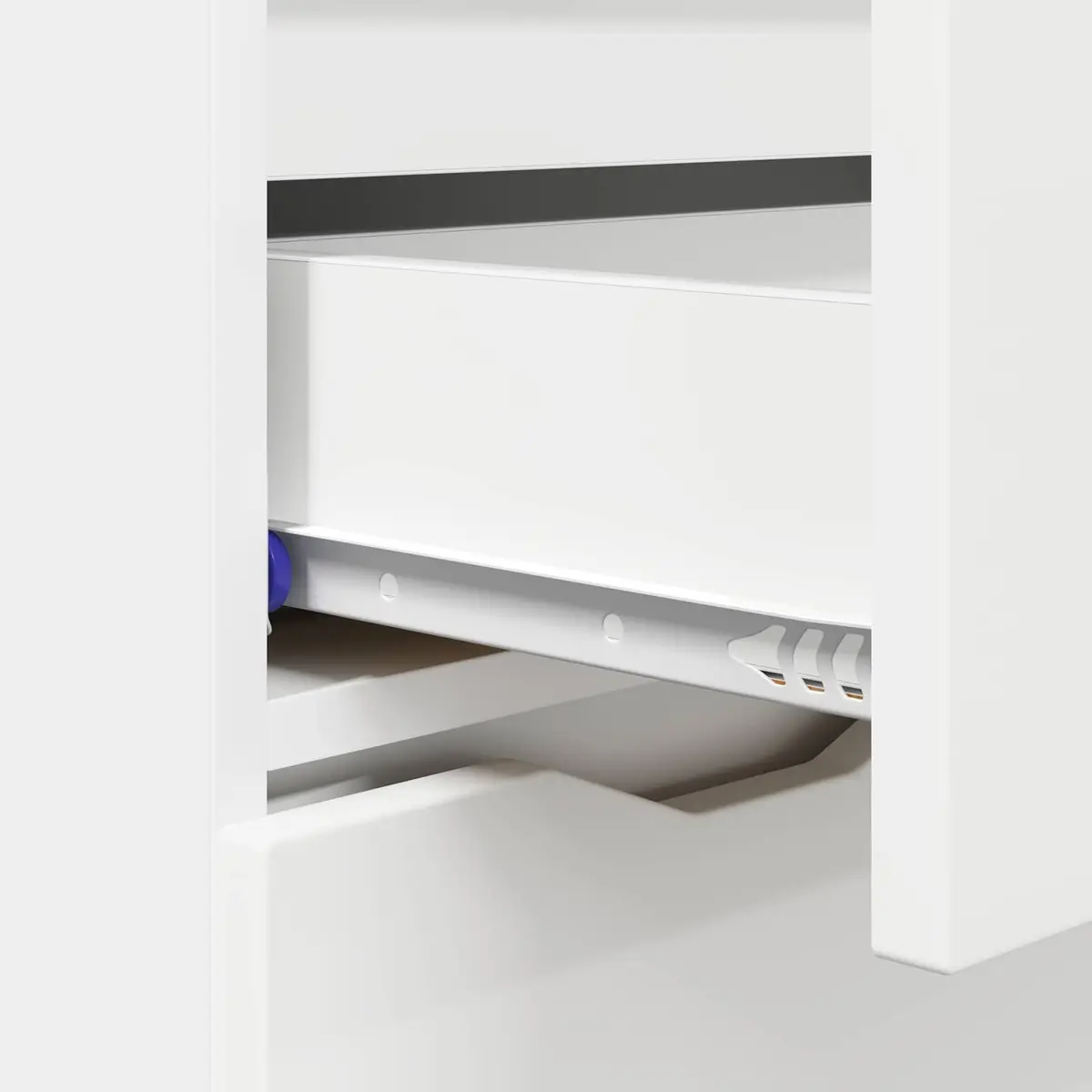 Sideboard Storage Cabinet Modern Rectangular White 100cm x 30cm x 65.6cm