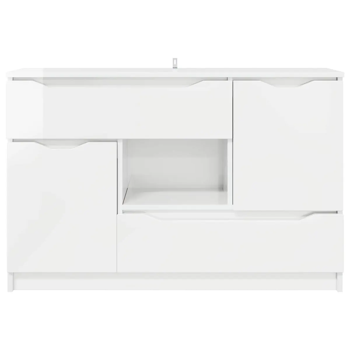 White Sideboard with High Gloss Finish