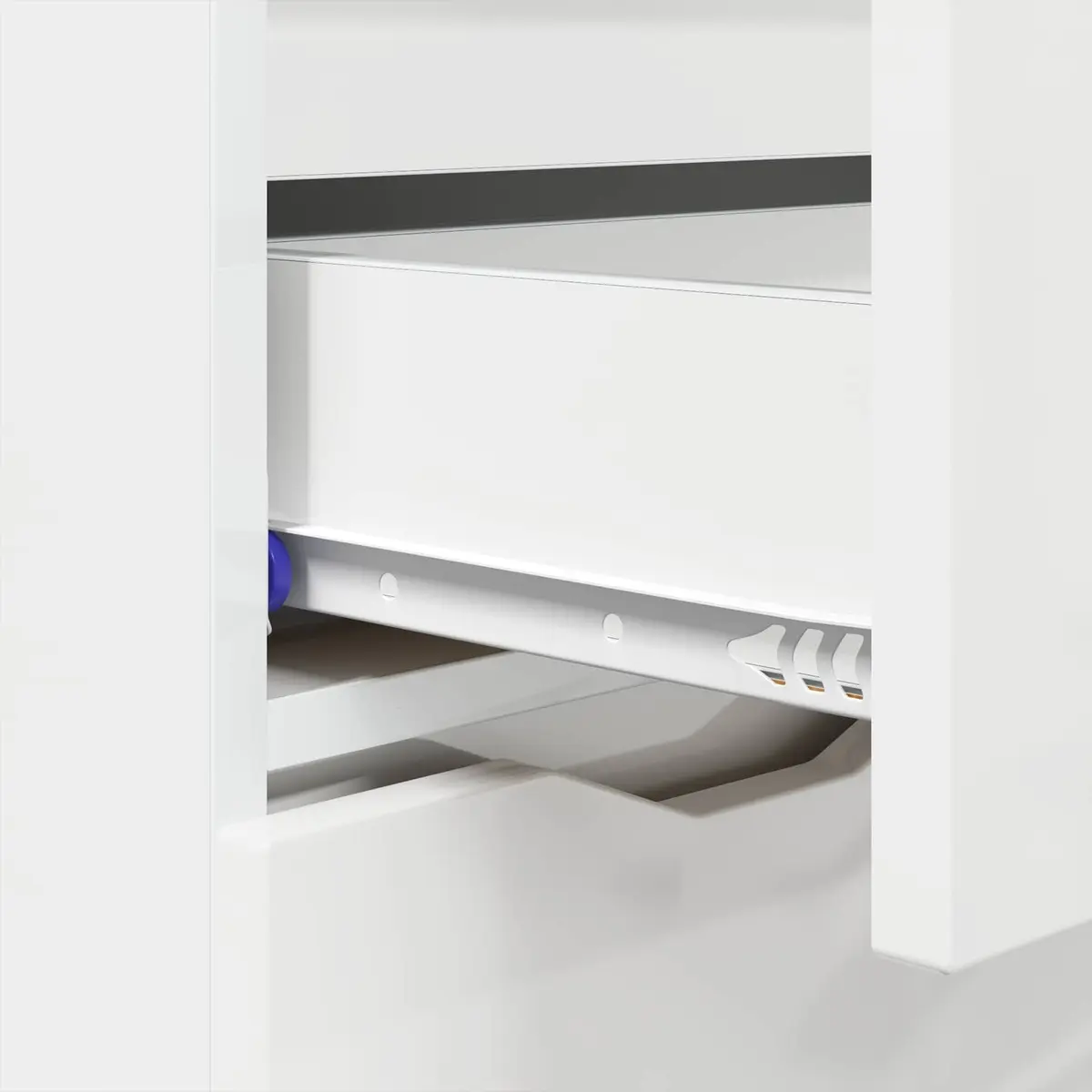White Sideboard with High Gloss Finish