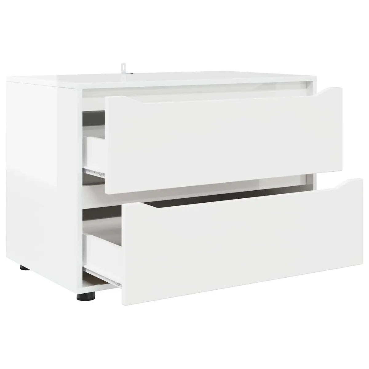 Storage Cabinet Organiser High Gloss White 80 x 48 x 57 cm