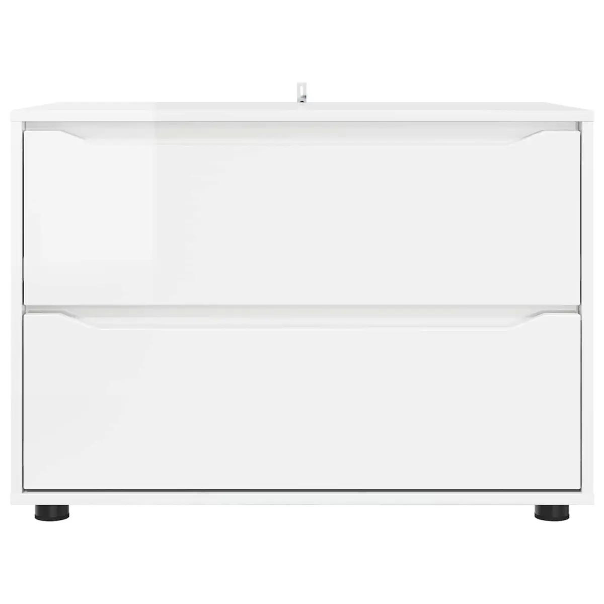 Storage Cabinet Organiser High Gloss White 80 x 48 x 57 cm