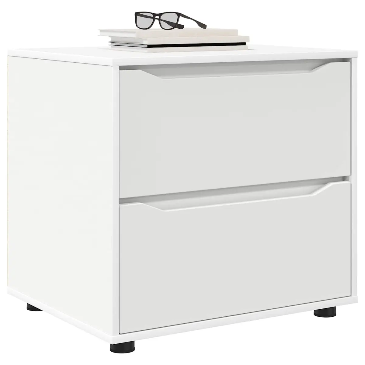Storage Cabinet White 60x48x57cm Engineered Wood Drawer
