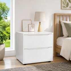 Versatile High Gloss White Storage Cabinet