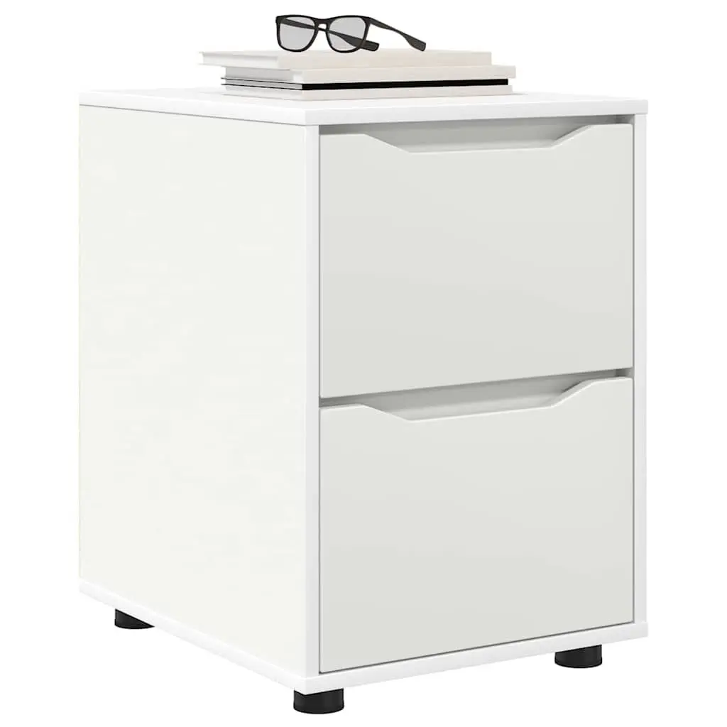 Storage Cabinet White Engineered Wood 40 x 48 x 57 cm Drawer Organiser Bedroom