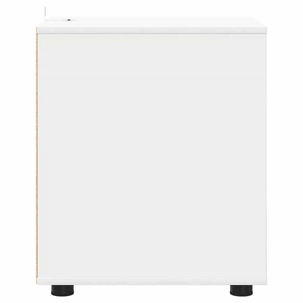Storage Cabinet White Engineered Wood 40 x 48 x 57 cm Drawer Organiser Bedroom