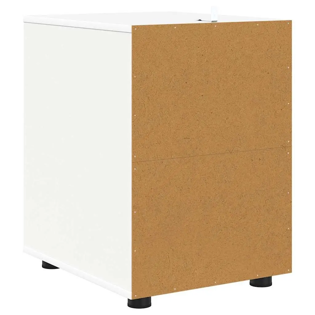 Storage Cabinet White Engineered Wood 40 x 48 x 57 cm Drawer Organiser Bedroom