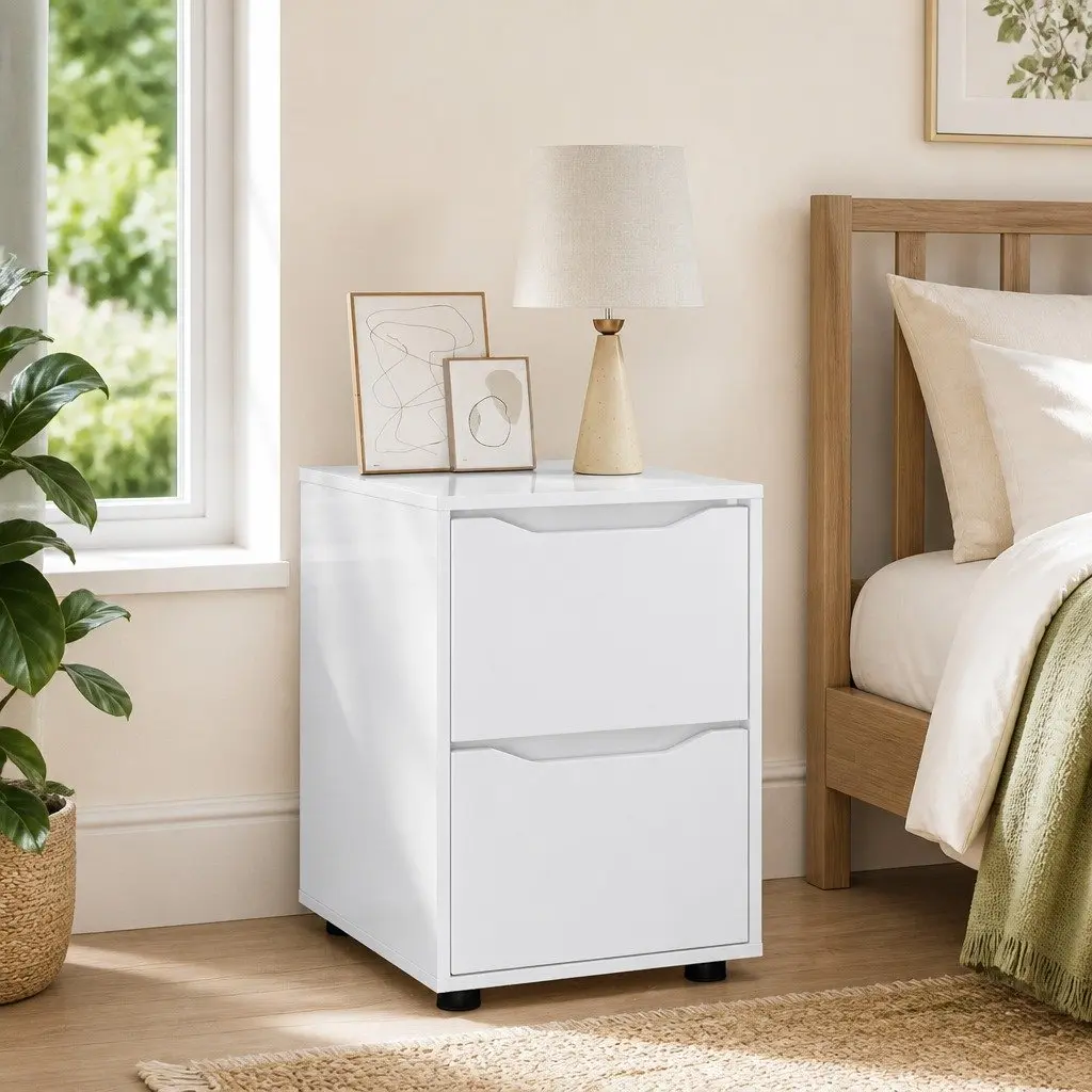 Storage Cabinet High Gloss White Bedroom Living Room Minimalist Design Drawers