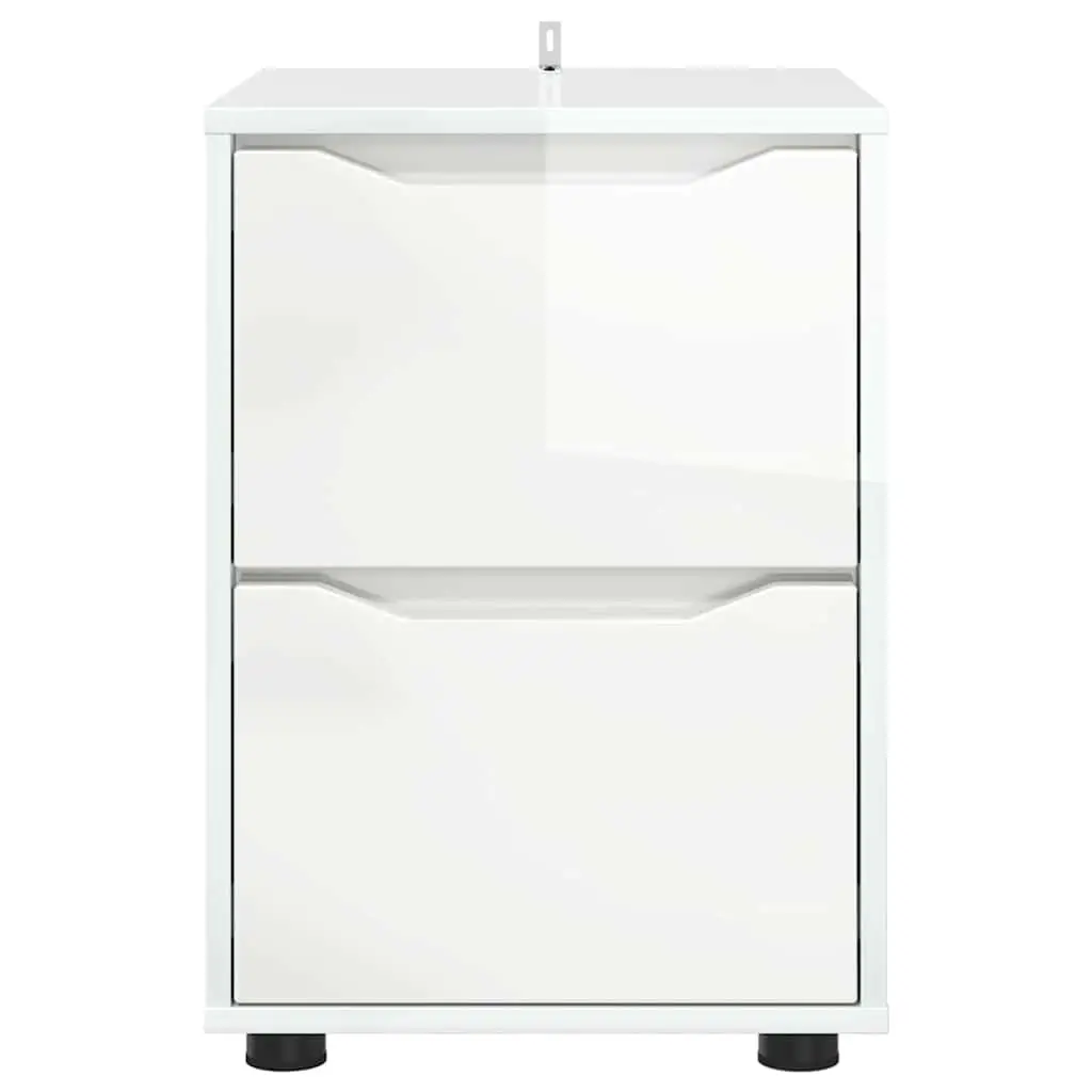Storage Cabinet High Gloss White Bedroom Living Room Minimalist Design Drawers
