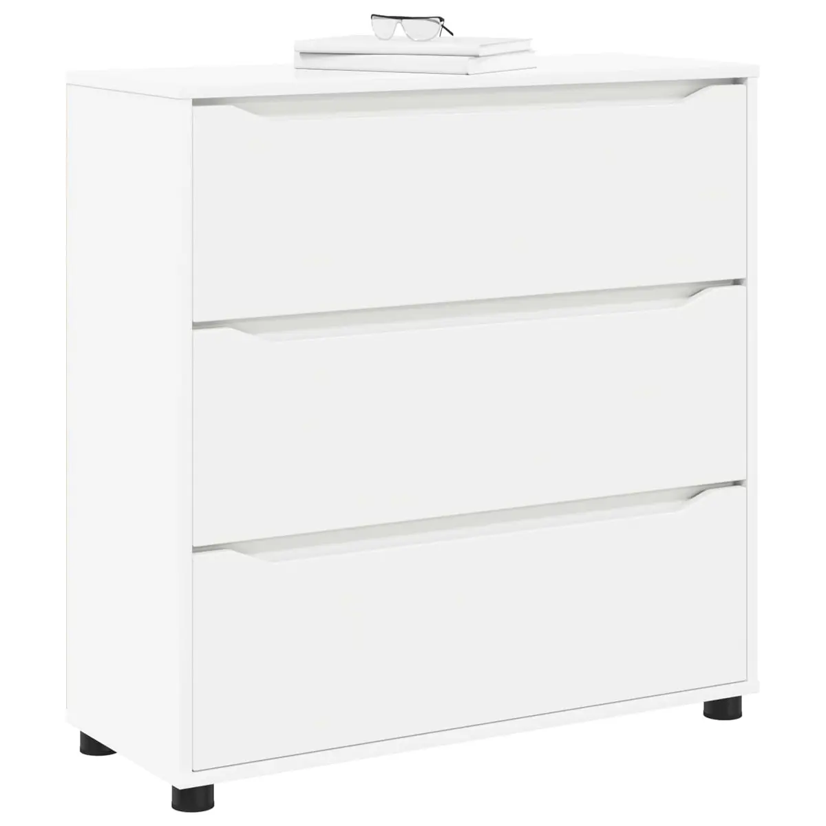 Storage Cabinet White 80 x 31 x 81 cm Engineered Wood Bedroom Living Room