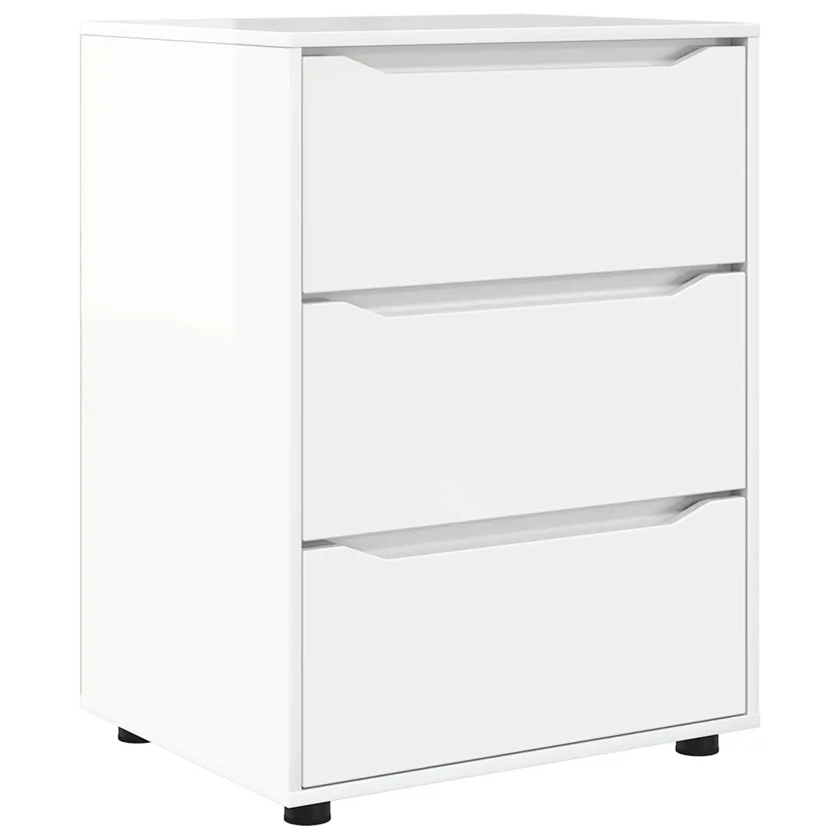 Storage Cabinet Organizer High Gloss White 60 x 48 x 81 cm