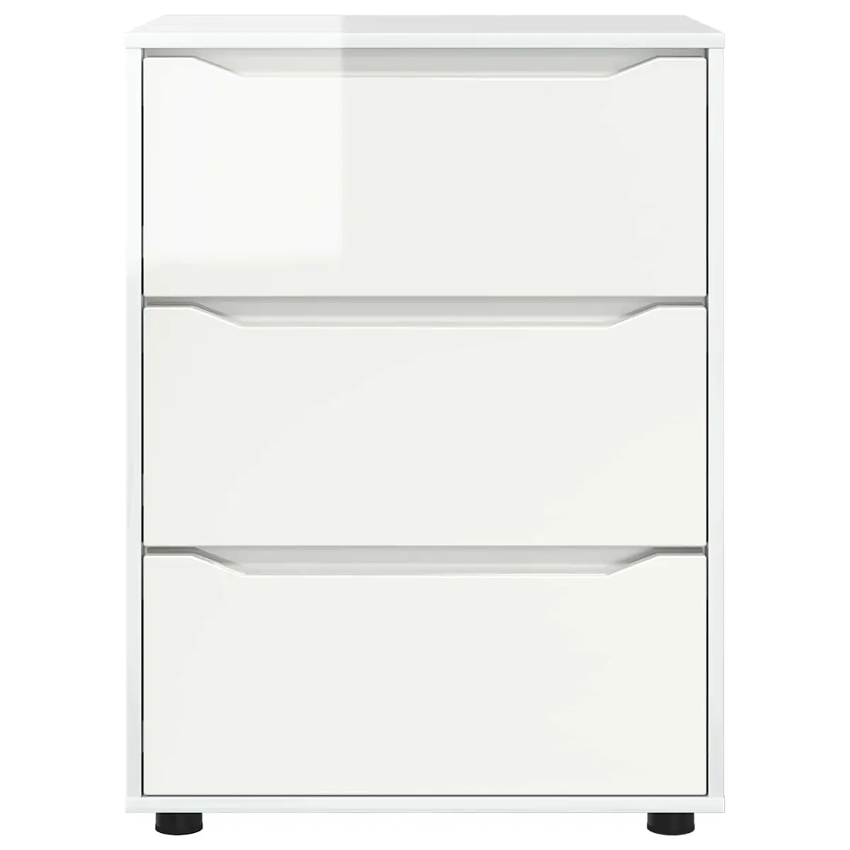 Storage Cabinet Organizer High Gloss White 60 x 48 x 81 cm