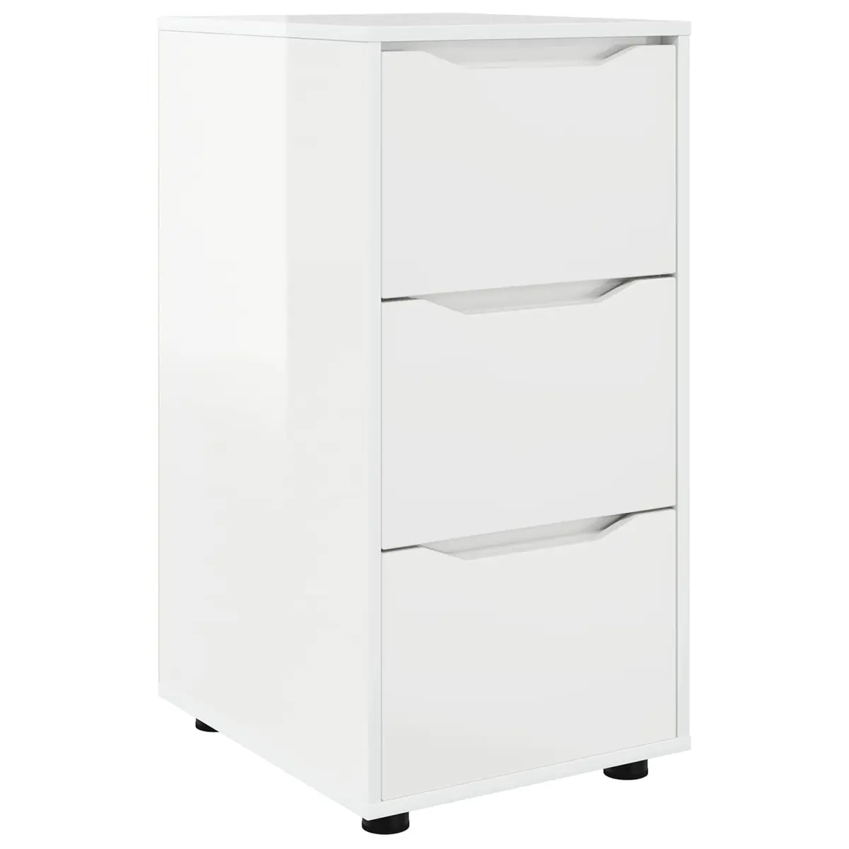 Storage Cabinet High Gloss White Sleek Modern Design Drawers Bedroom Living Room