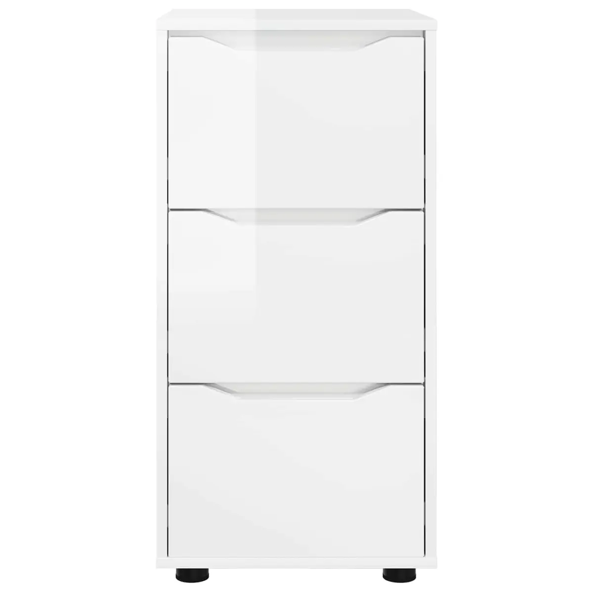 Storage Cabinet High Gloss White Sleek Modern Design Drawers Bedroom Living Room
