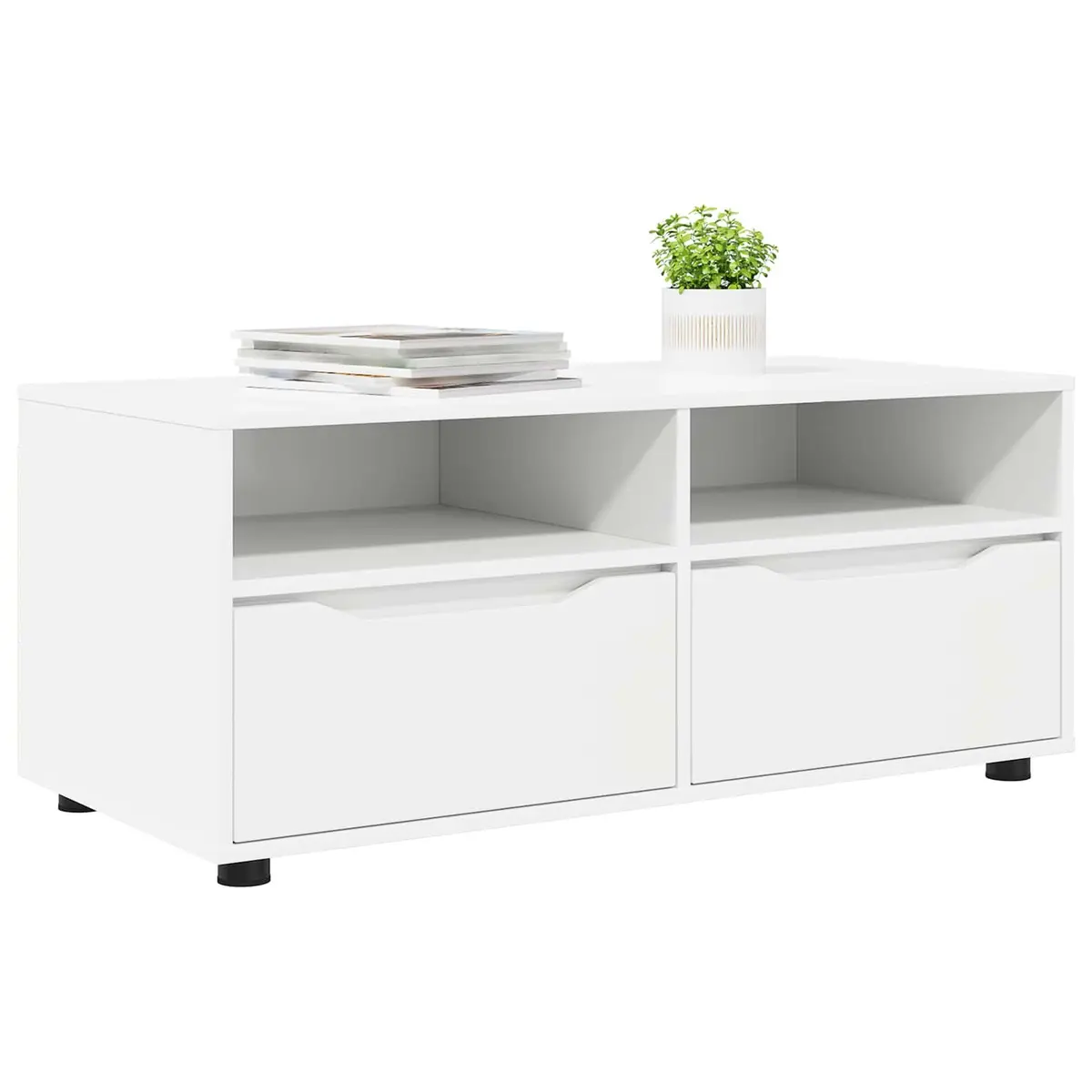 TV Cabinet Modern Storage Unit Living Room 100 x 48 x 43 cm White
