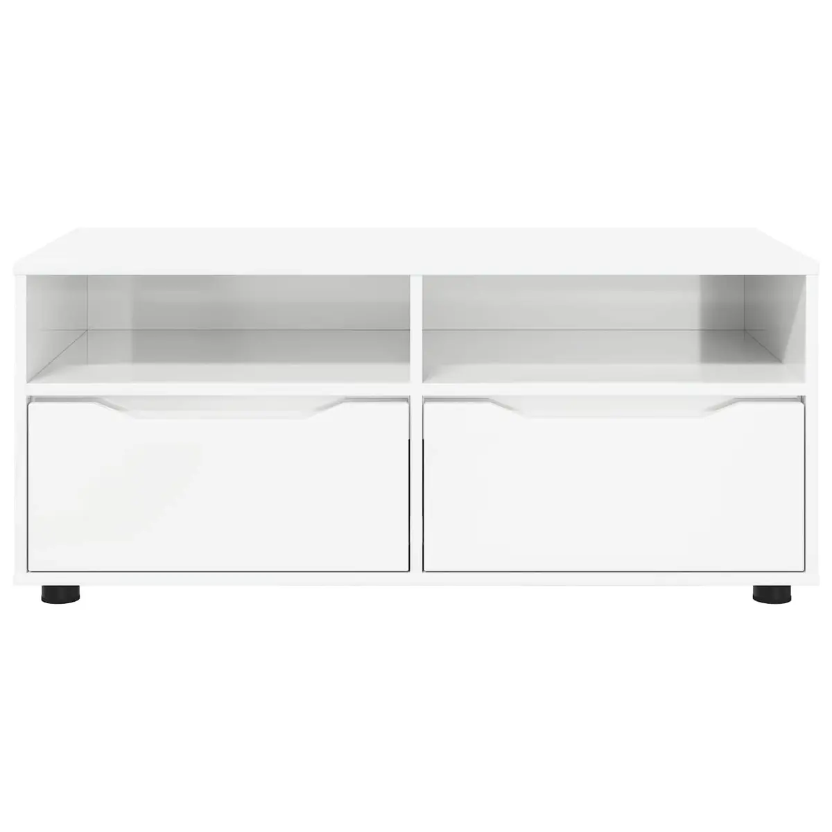 TV Cabinet Modern Storage Unit 100 x 48 x 43 cm High Gloss White Engineered Wood