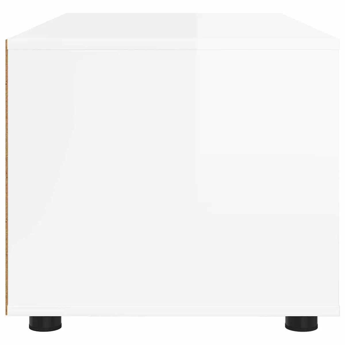 TV Cabinet Modern Storage Unit 100 x 48 x 43 cm High Gloss White Engineered Wood