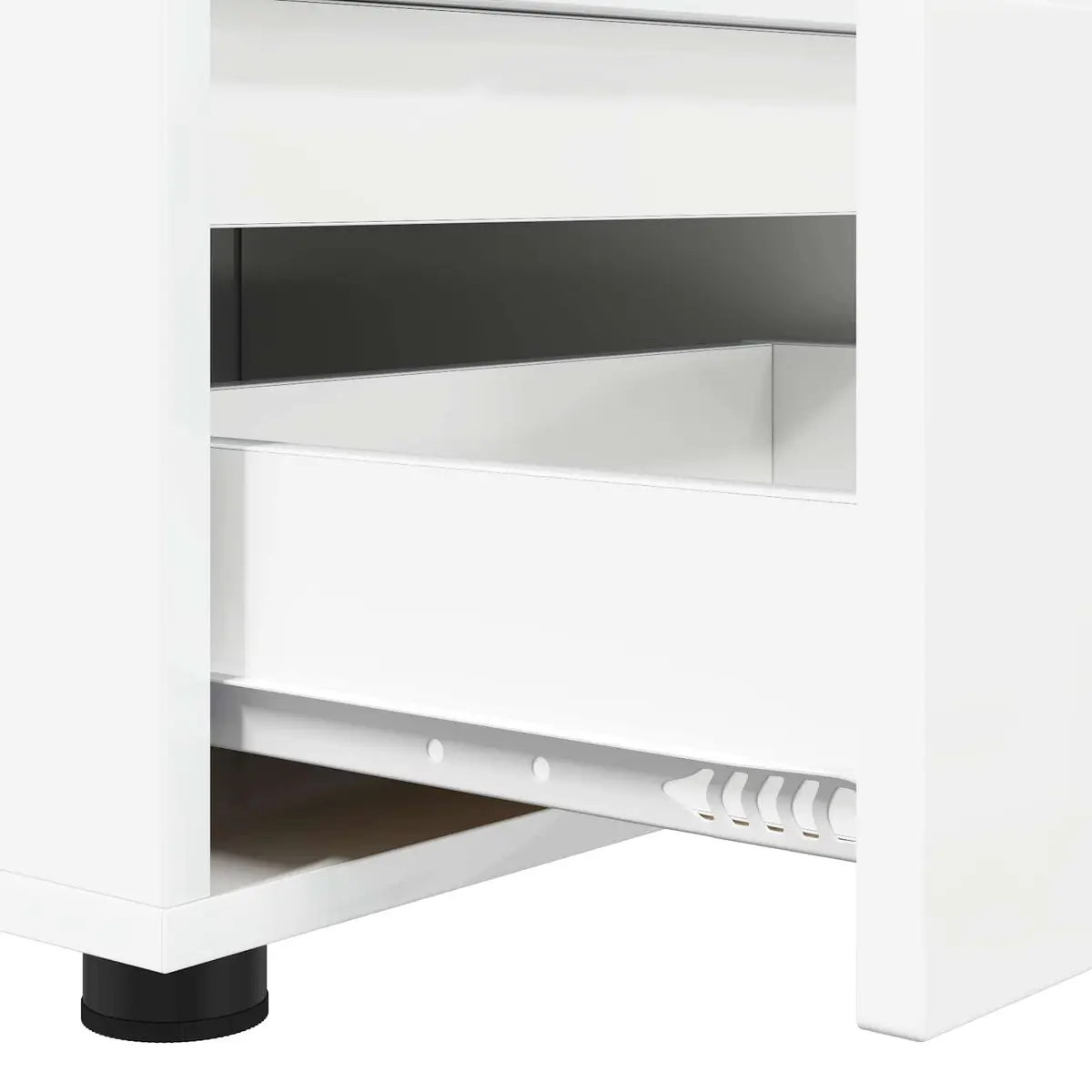 TV Cabinet Modern Storage Unit 100 x 48 x 43 cm High Gloss White Engineered Wood
