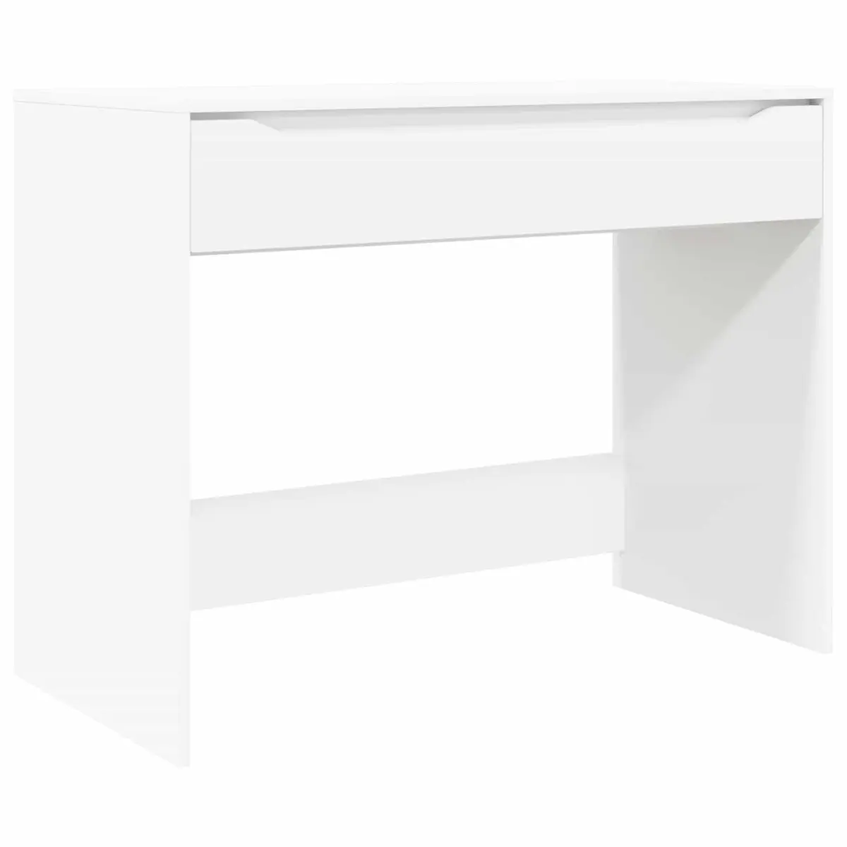 Engineered Wood Desk for Office Study with Drawer Rectangular White