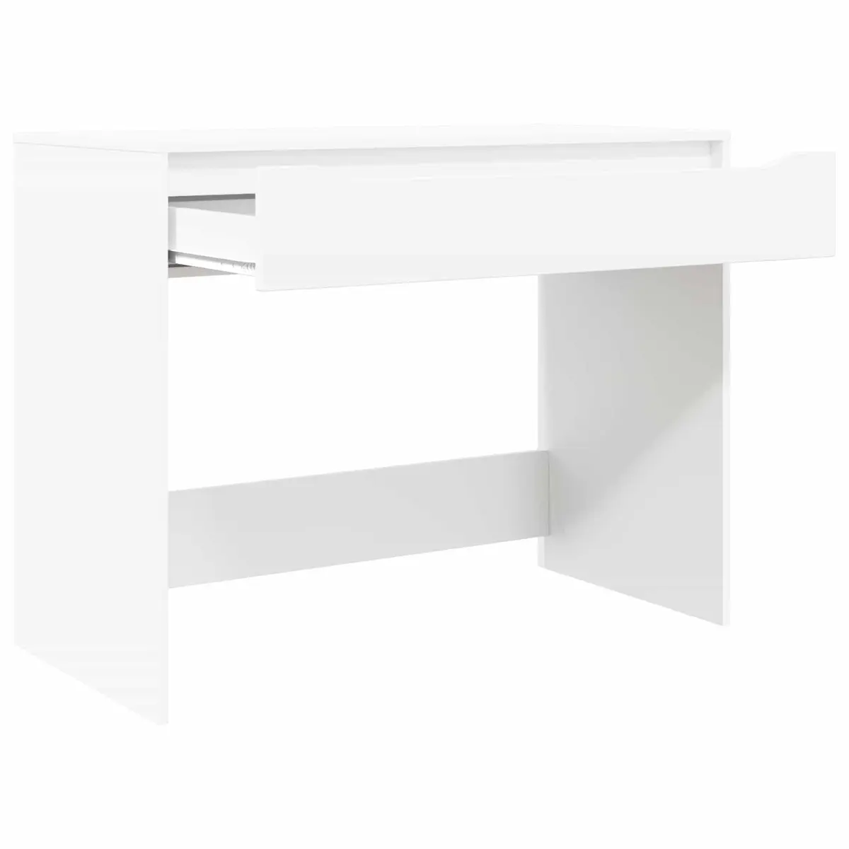 Engineered Wood Desk for Office Study with Drawer Rectangular White