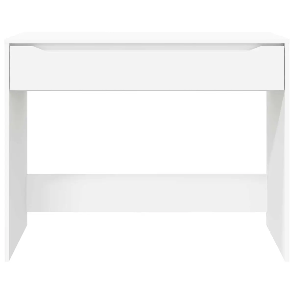 Engineered Wood Desk for Office Study with Drawer Rectangular White