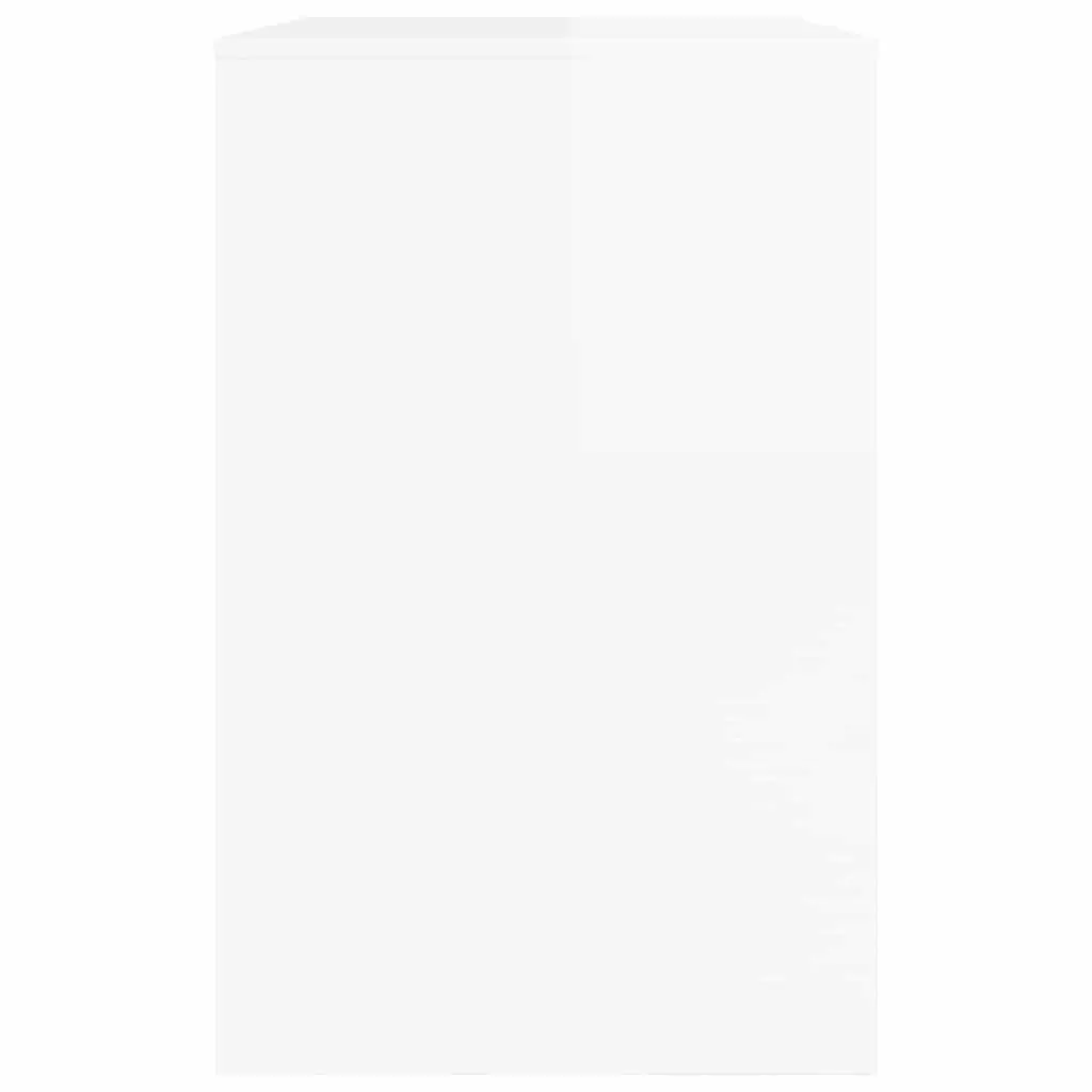 High Gloss White Desk Engineered Wood Office Home Study Computer Workspace 100cm