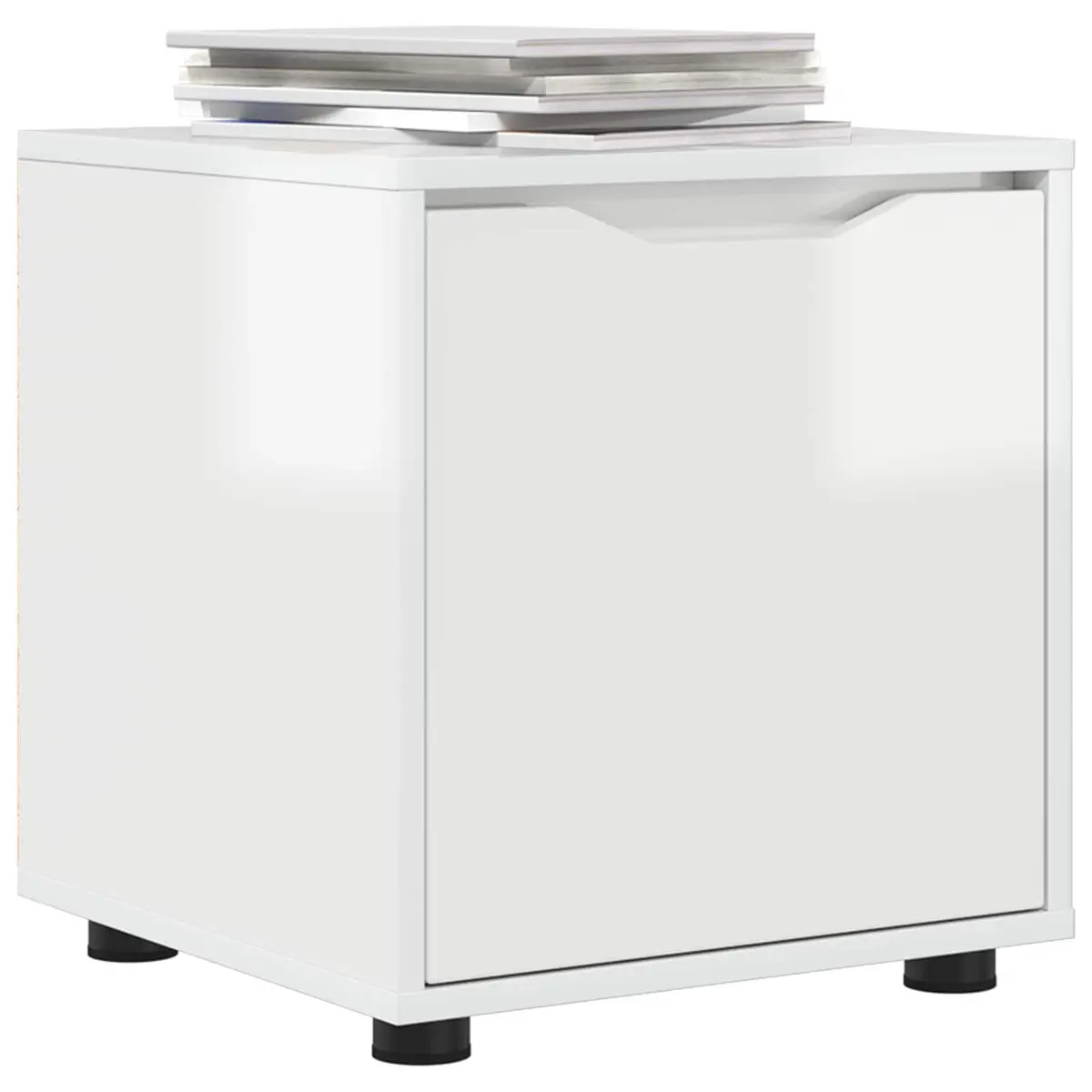 Bathroom Cabinet Minimalist Organiser 40.5 x 40 x 44 cm High Gloss White