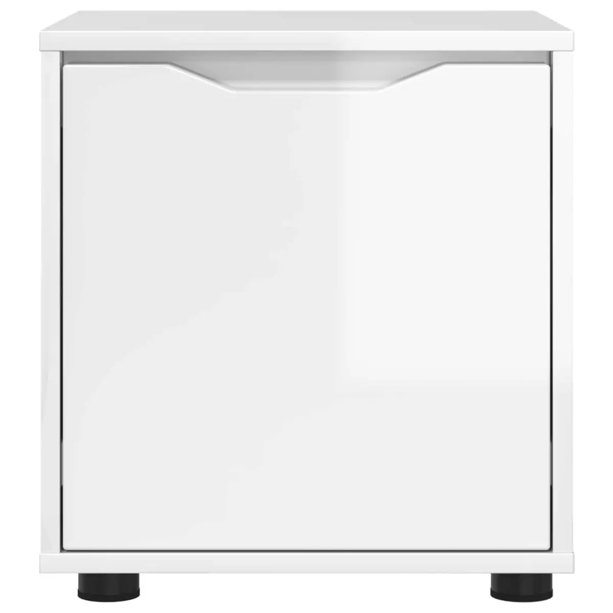 Bathroom Cabinet Minimalist Organiser 40.5 x 40 x 44 cm High Gloss White