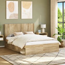 Reliable Brown Vertical Slat Headboard for Everyday Use