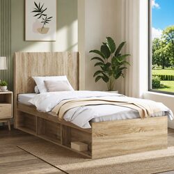Reliable and Functional Brown Vertical Slat Headboard