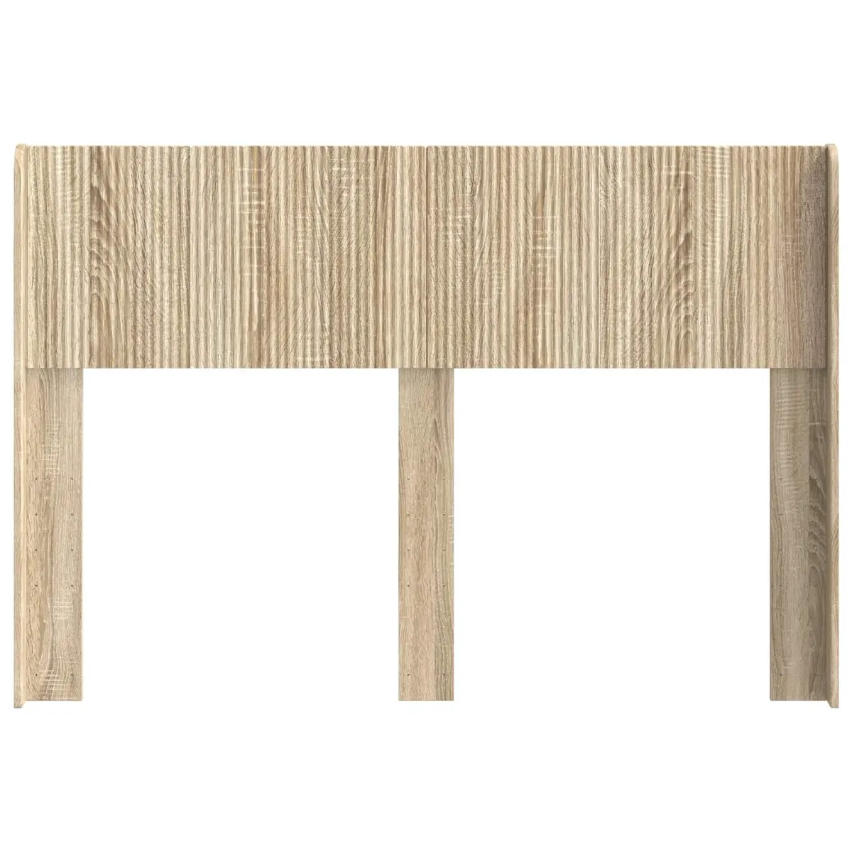 Headboard Sonoma Oak Brown Engineered Wood Vertical Slat Design Bedroom