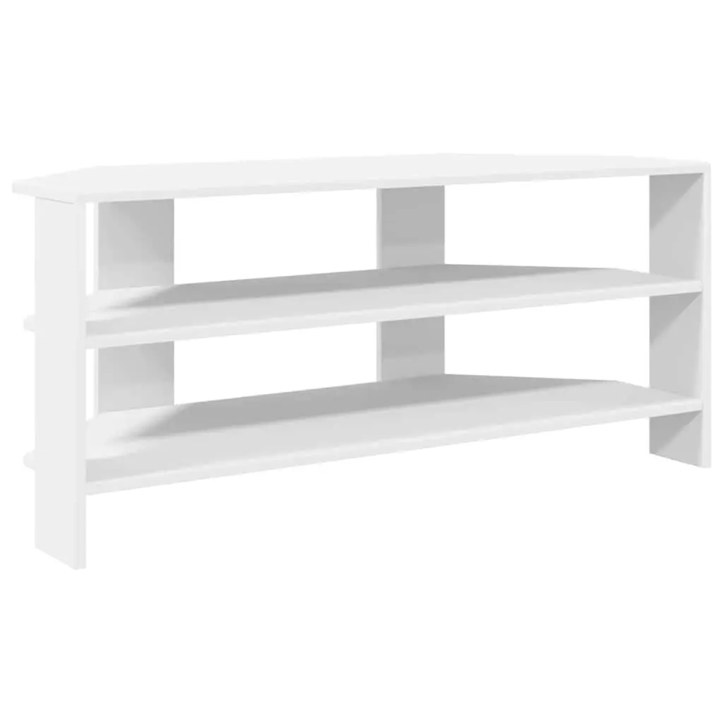 Corner TV Cabinet White Modern Living Room Storage 102x40.5x45 cm Engineered Wood