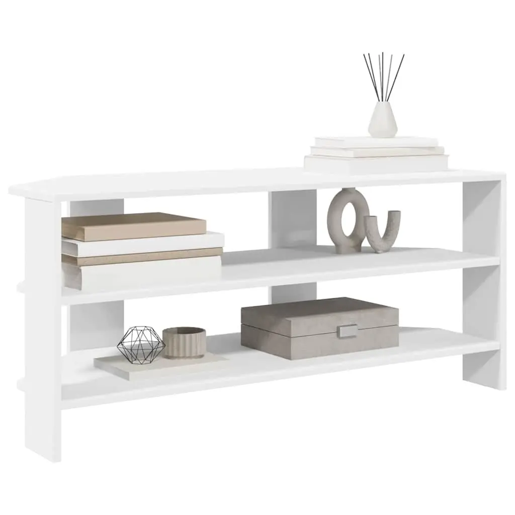 Corner TV Cabinet White Modern Living Room Storage 102x40.5x45 cm Engineered Wood