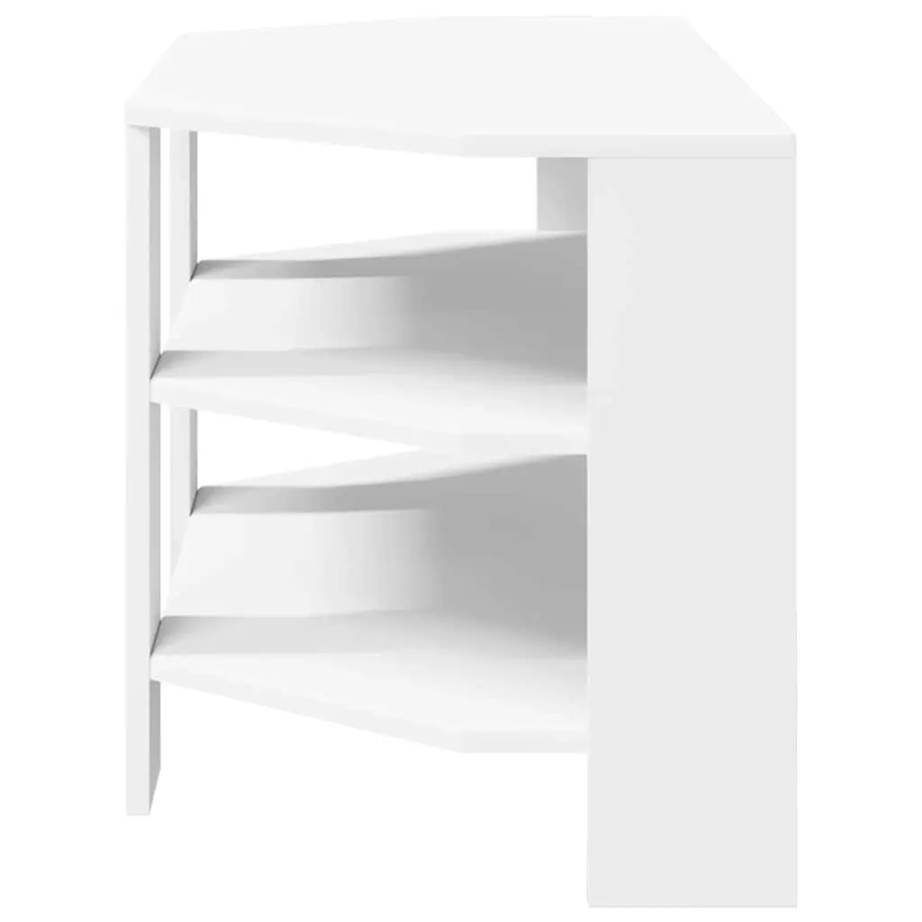 Corner TV Cabinet White Modern Living Room Storage 102x40.5x45 cm Engineered Wood
