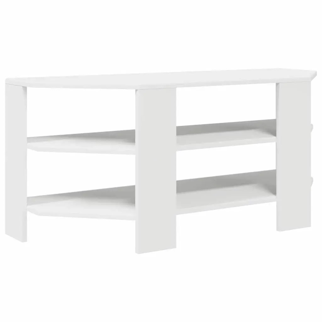 Corner TV Cabinet White Modern Living Room Storage 102x40.5x45 cm Engineered Wood