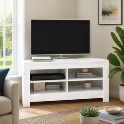 Your Reliable Corner TV Cabinet in High Gloss White